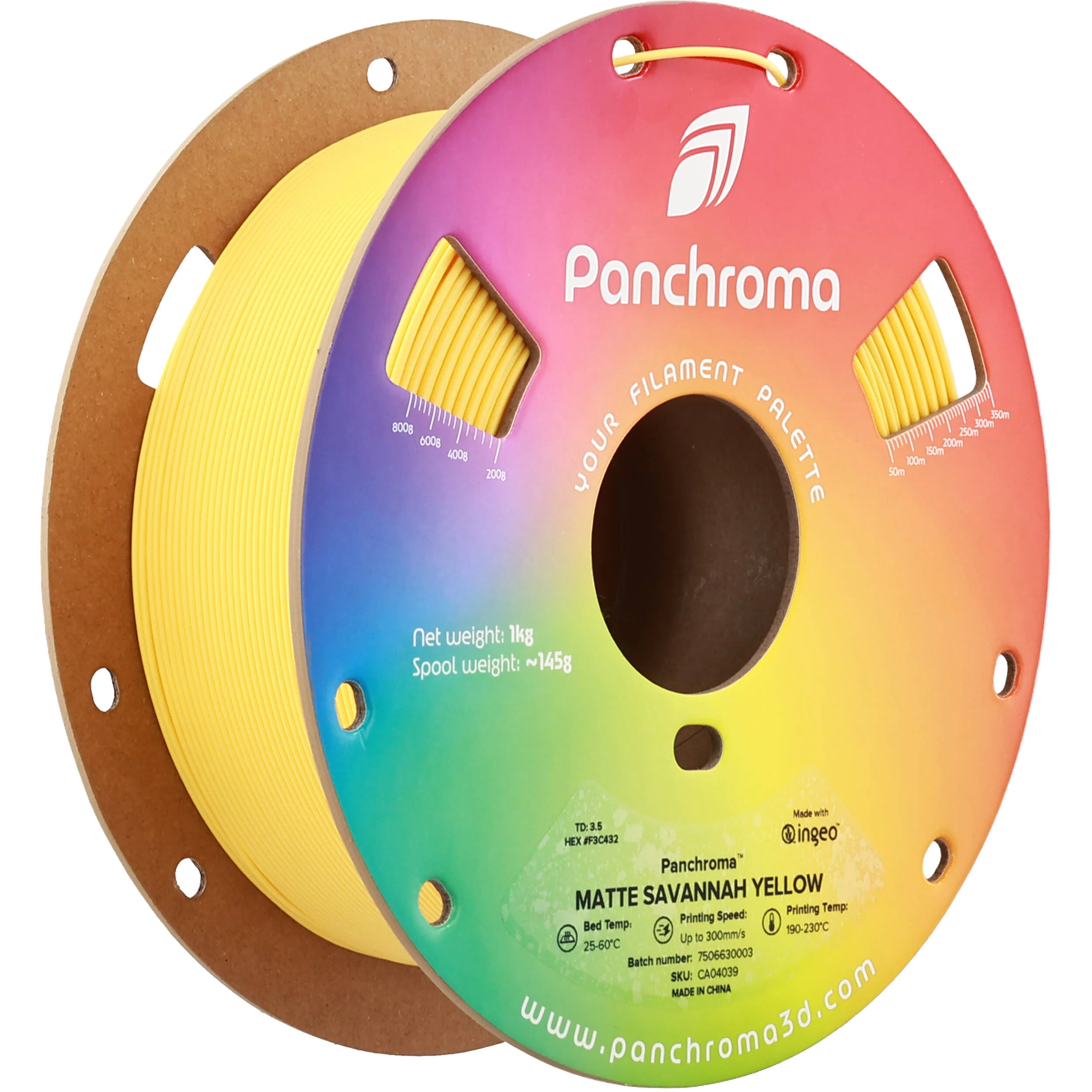 Polymaker Panchroma Matte PLA Filament (1kg, Savannah Yellow)