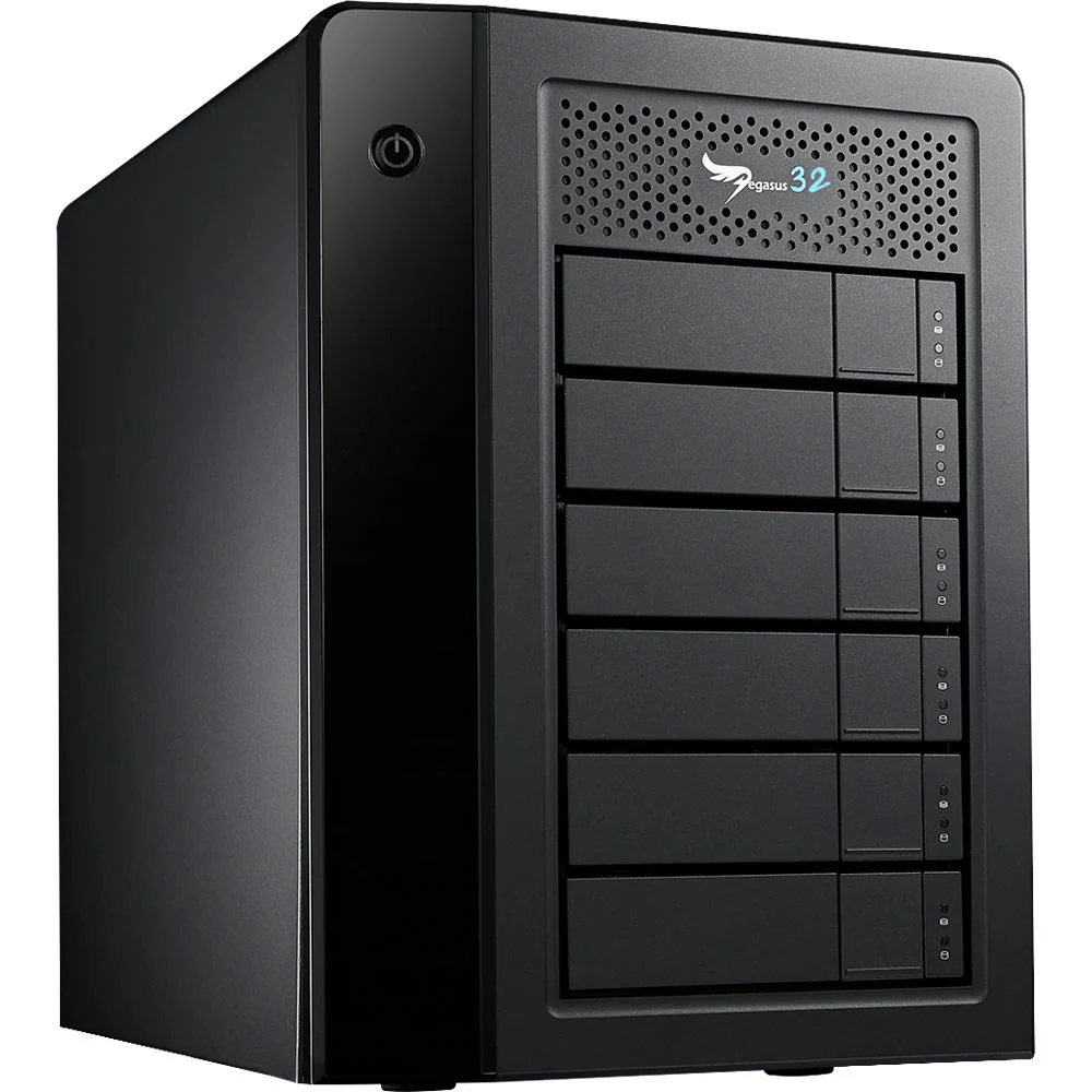 Promise Technology Pegasus32 R6 48TB 6-Bay Thunderbolt 3 / USB 3.2 Gen 2 RAID Array (6 x 8TB)