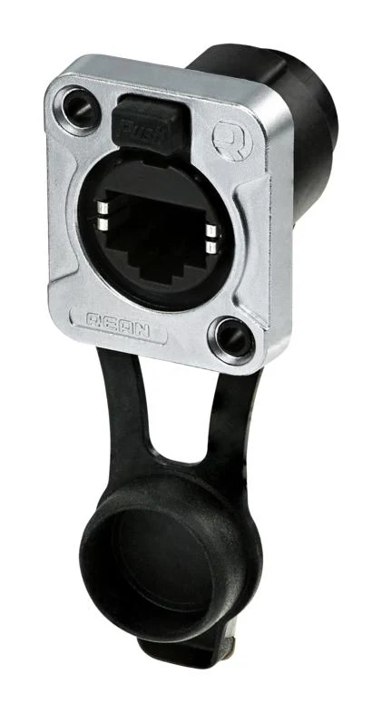 REAN RRE8F-Z-000-1 Modular Connector, RJ45 Jack, 1 x 1 (Port), 8P8C, Cat5e, IP65, Panel Mount
