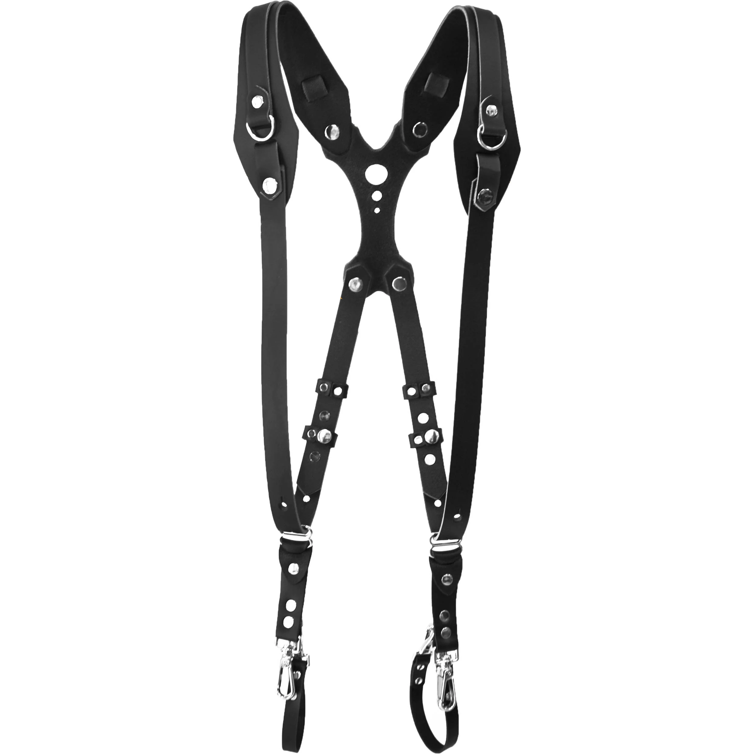 RL Handcrafts Clydesdale Lite Dual Leather Camera Harness (Large, Black) - Image 10