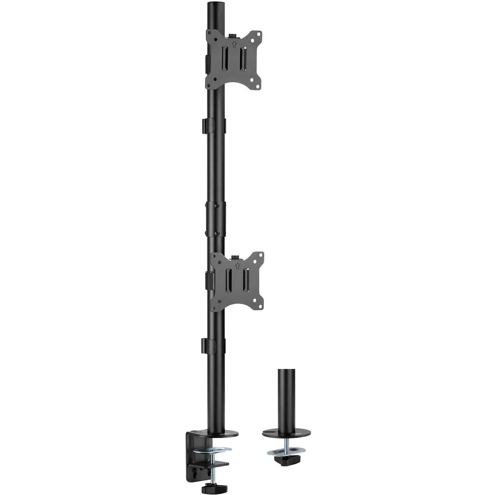 Rocstor ErgoReach EP6 Premium Dual Screen Monitor Mount with C-Clamp & Grommet