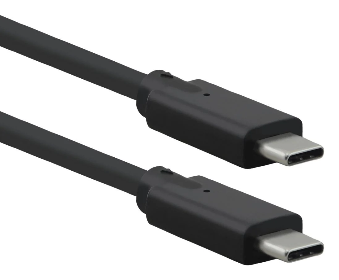 ROLINE 11.02.9072 USB Cable, Type C Plug to Type C Plug, 1.5 m, 4.9 ft, USB 3.2, Black, E-Marked Cable