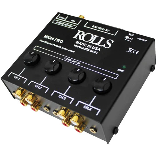 Rolls MX44 Pro 4-Channel Stereo RCA & 1/8" Mixer - Image 2