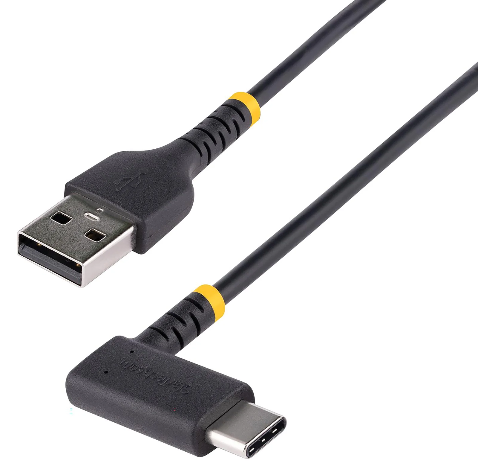 STARTECH R2ACR-15C-USB-CABLE USB Cable, Type A Plug to 90° Type C Plug, 150 mm, 5.9 ", USB 2.0, Black