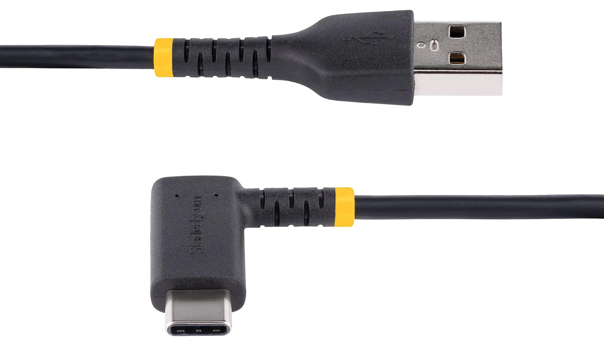 STARTECH R2ACR-15C-USB-CABLE USB Cable, Type A Plug to 90° Type C Plug, 150 mm, 5.9 ", USB 2.0, Black - Image 3