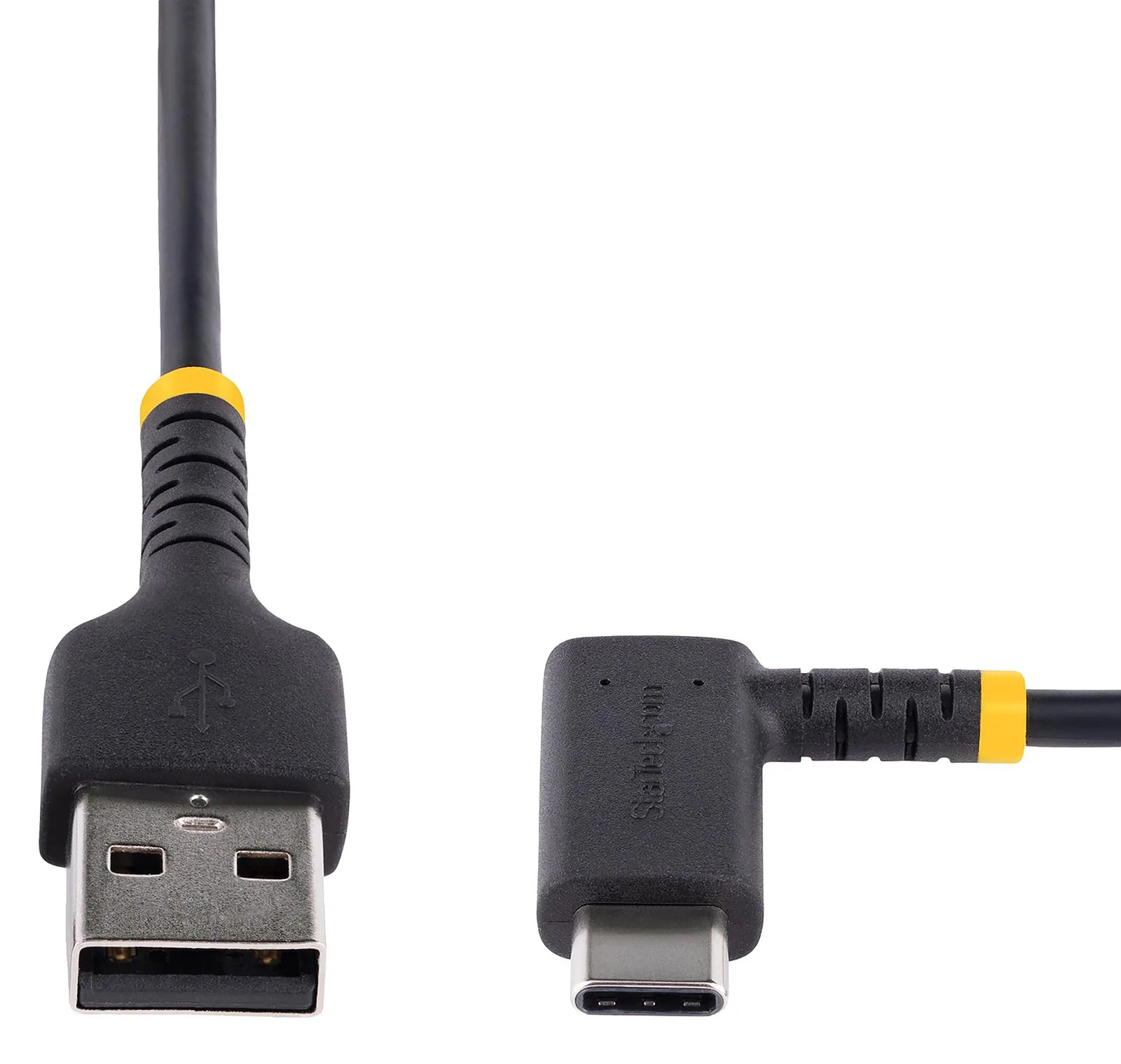 STARTECH R2ACR-15C-USB-CABLE USB Cable, Type A Plug to 90° Type C Plug, 150 mm, 5.9 ", USB 2.0, Black - Image 4