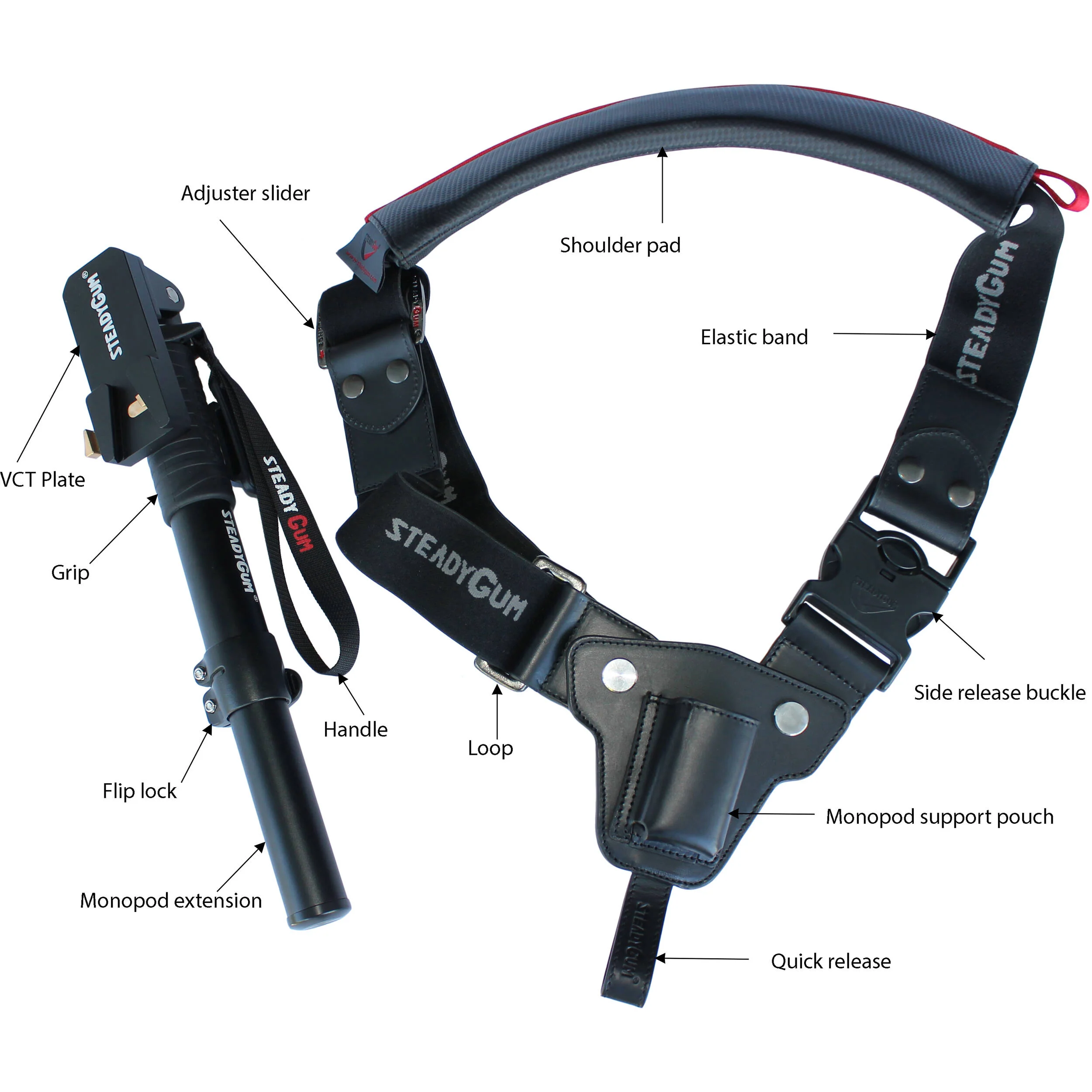 STEADYGUM Shoulder Support with VCT for Cameras 13-33 lb (XL-XXL) - Image 5