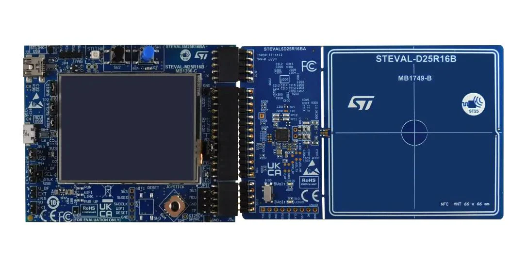 STMICROELECTRONICS STEVAL-25R3916B Discovery Kit, ST25R3916B-AQWT, STM32L476, High Performance NFC Universal Device and EMVCo Reader
