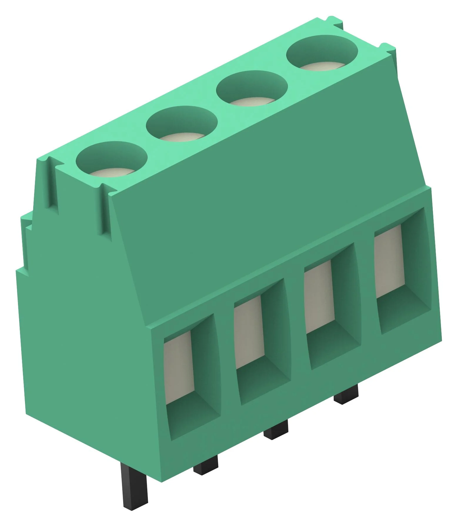 TE Connectivity 284392-4 Wire-To-Board Terminal Block 3.81 mm 4 Ways 30 AWG 14 2 mm² Screw