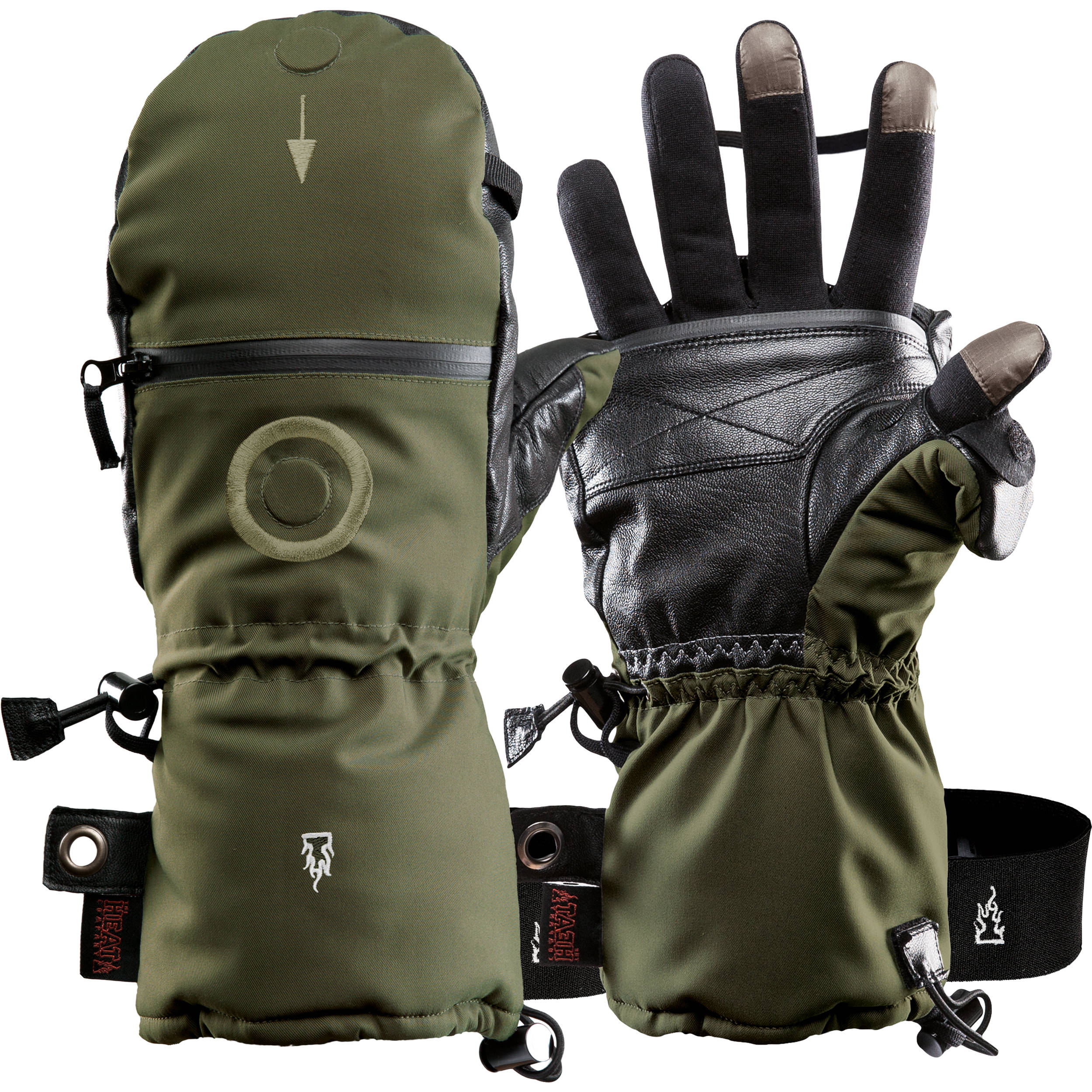 The Heat Company Heat 3 Smart Mittens/Gloves (Size 10, Tarmac Green) - Image 10