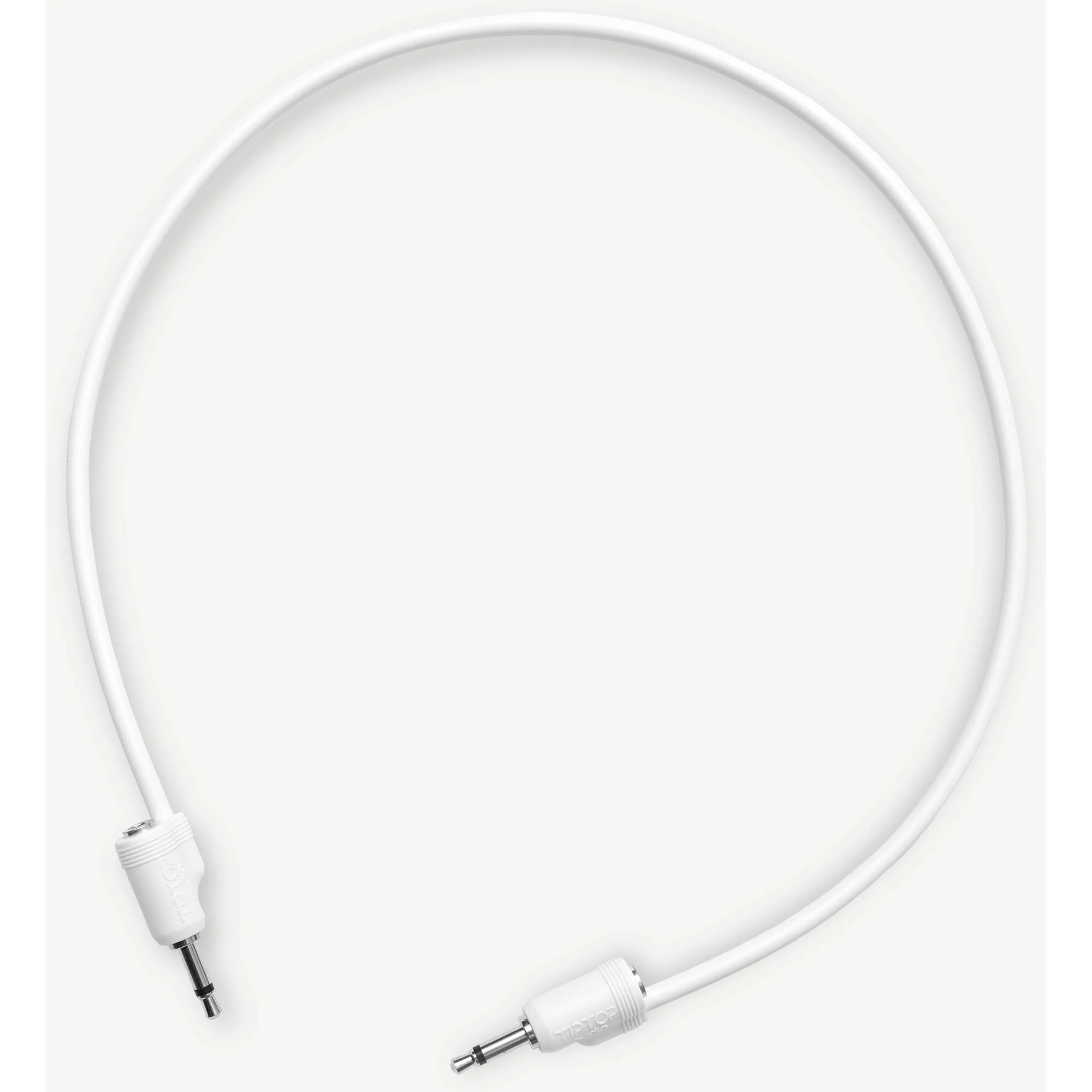 TipTop Audio Stackable Shielded 3.5mm Eurorack Patch Cables (White, 19.7", 5-Pack)