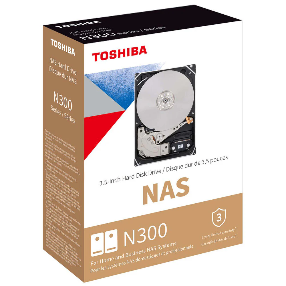 Toshiba 12TB N300 7200 rpm SATA III 3.5" Internal NAS HDD (4-Pack) - Image 2