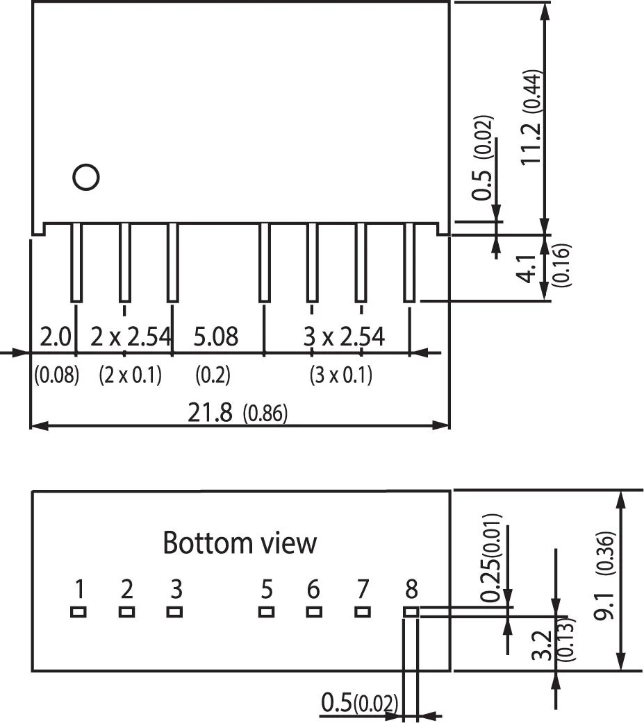 Traco Power TMR 6-2412WI TMR 6-2412WI Isolated Through Hole DC/DC Converter ITE 4:1 6 W 1 Output 12 V 500 mA - Image 2