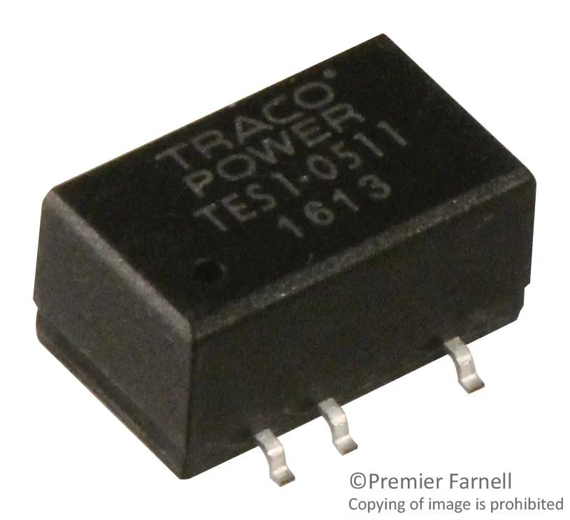 TRACOPOWER TES 1-2422 Isolated Board Mount DC/DC Converter, 2 Output, 1 W, 12 V, 40 mA, -12 V, 40 mA