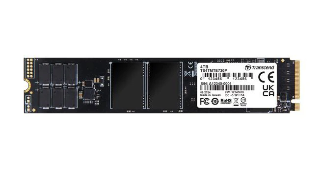 TRANSCEND TS1TMTE730P SSD, Internal, M.2 22110, PCIe Gen 4 x 4, NVMe, 1 TB, 3D NAND