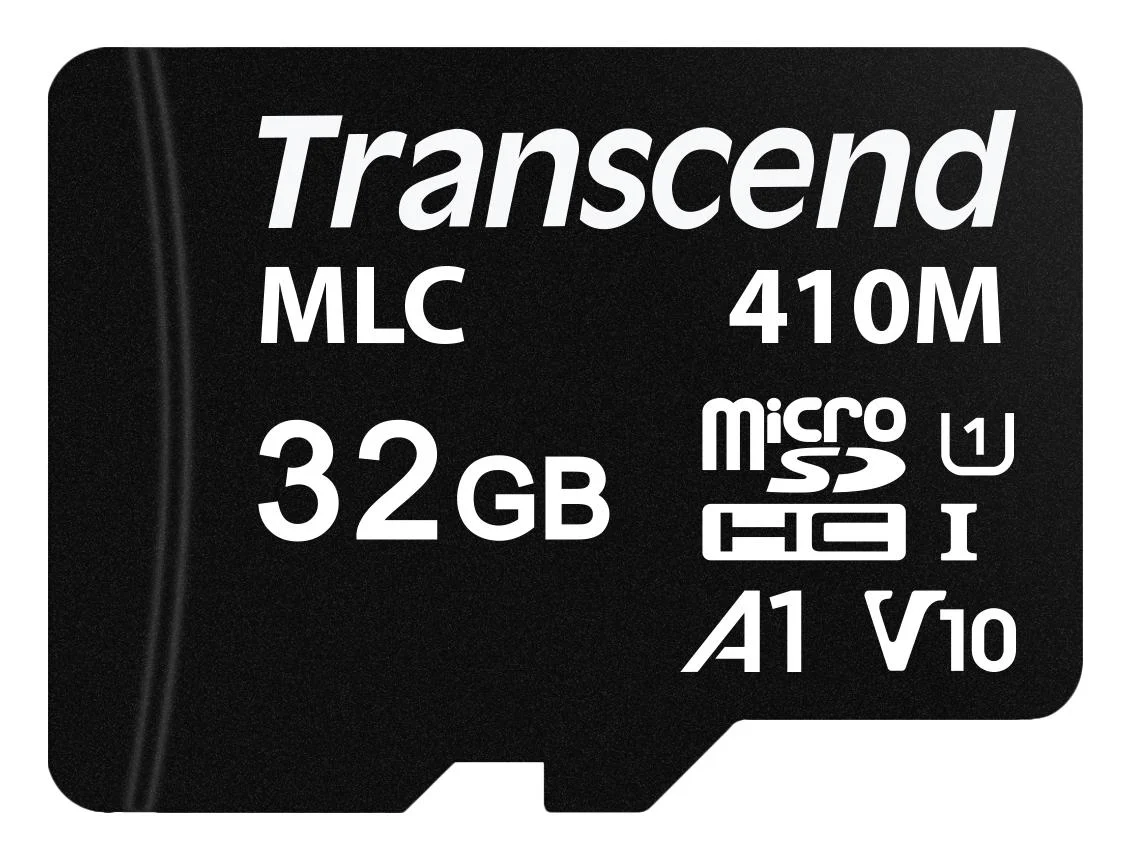 TRANSCEND TS32GUSD410M Flash Memory Card, MicroSDHC Card, Class 1, Class 10, 32 GB, -25 &deg;C, 85 &deg;C
