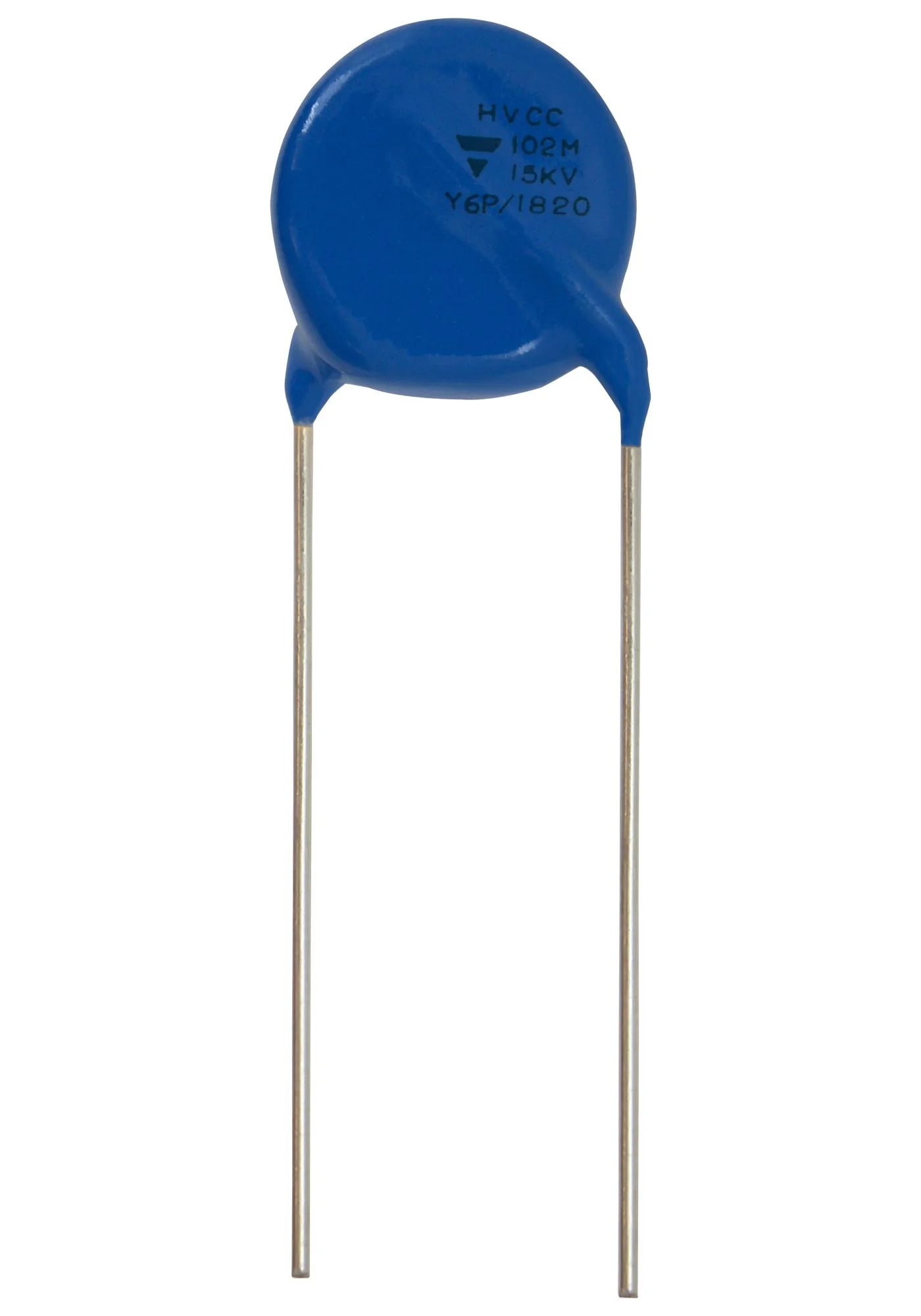 Vishay HVCC153Y6P202MEAX Ceramic Disc Capacitor 2000 pF 15 kV ± 20% Y6P 12.5 mm Radial Leaded