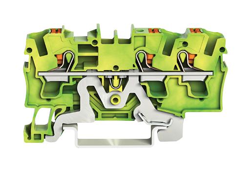 Wago 2204-1307 DIN Rail Mount Terminal Block 3 Ways 20 AWG 10 4 mm² Clamp 32 A