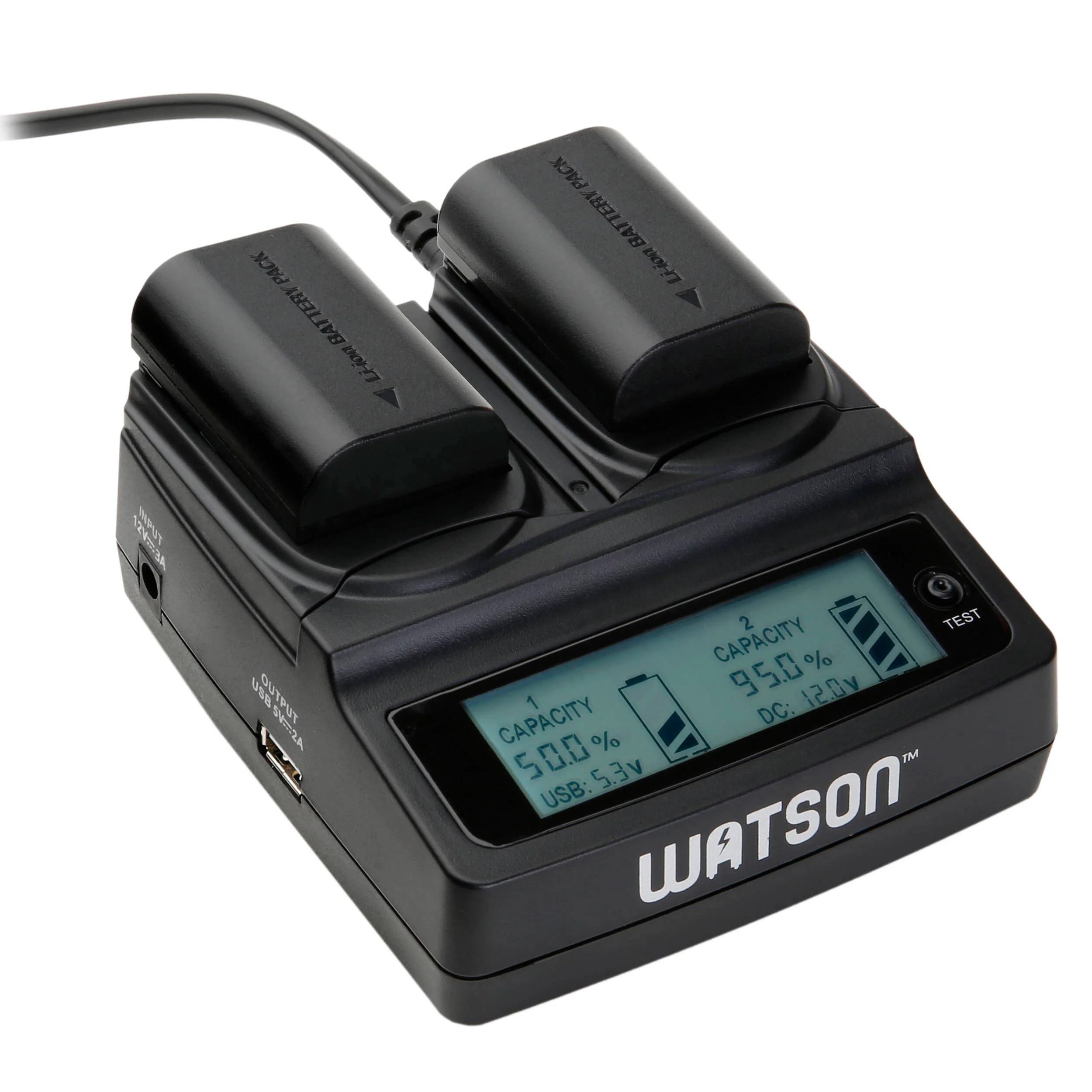 Watson Duo LCD Battery Charger for Sony NP-FW50 Rechargeable Battery - Image 5