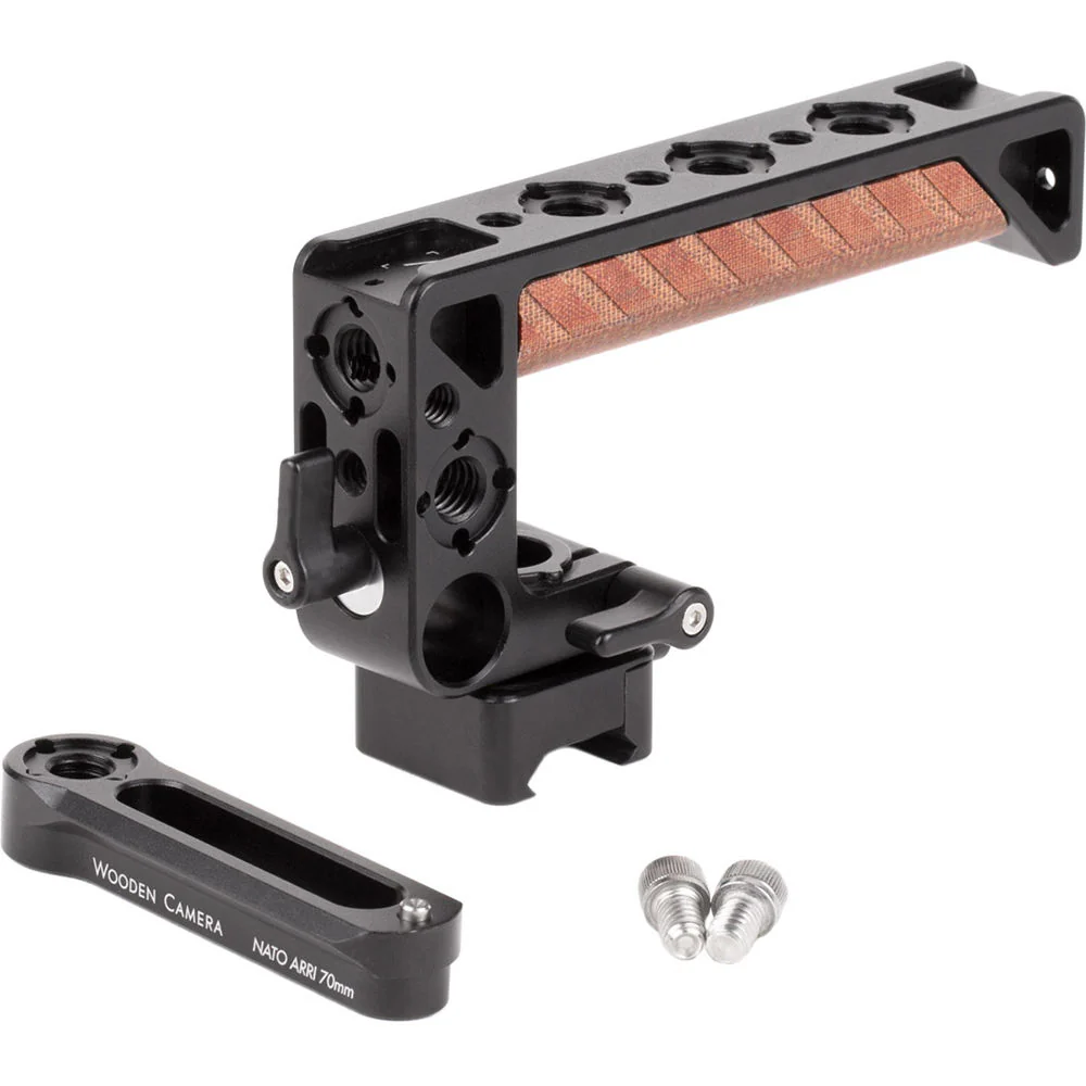 Wooden Camera - Nato Handle Plus V2 Kit (Nato Arri 70mm Rail, 1.67" Screw Channel)