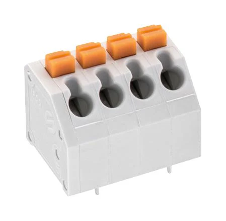 Wurth Elektronik 691412320004 691412320004 Wire-To-Board Terminal Block 3.81 mm 4 Ways 30 AWG 16 1.31 mm² Push In