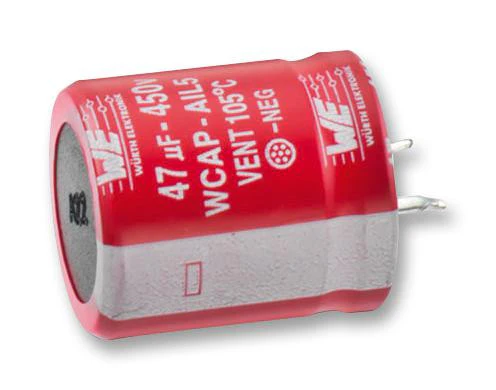 WURTH ELEKTRONIK 861111483008 Electrolytic Capacitor, Snap-in, 150 µF, 450 V, WCAP-AIL5 Series, 2000 hours @ 105°C, ± 20%